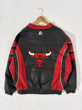 Vintage Starter Chicago Bulls Leather Jacket Size L