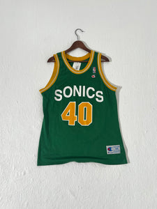 Vintage 1990's Seattle Supersonixs Shawn Kemp #40 Jersey Sz. L