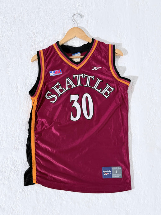 Vintage 1990 WNBA Seattle Reign (Storm) Kate Starbird Basketball Jersey Sz. L