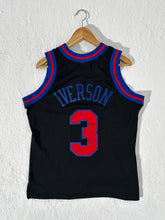 Philadelphia 76ers Allen Iverson Paint Splatter Black Jersey Sz. M