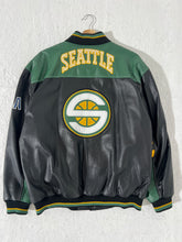 Vintage Seattle SuperSonics Leather Jacket Size XL