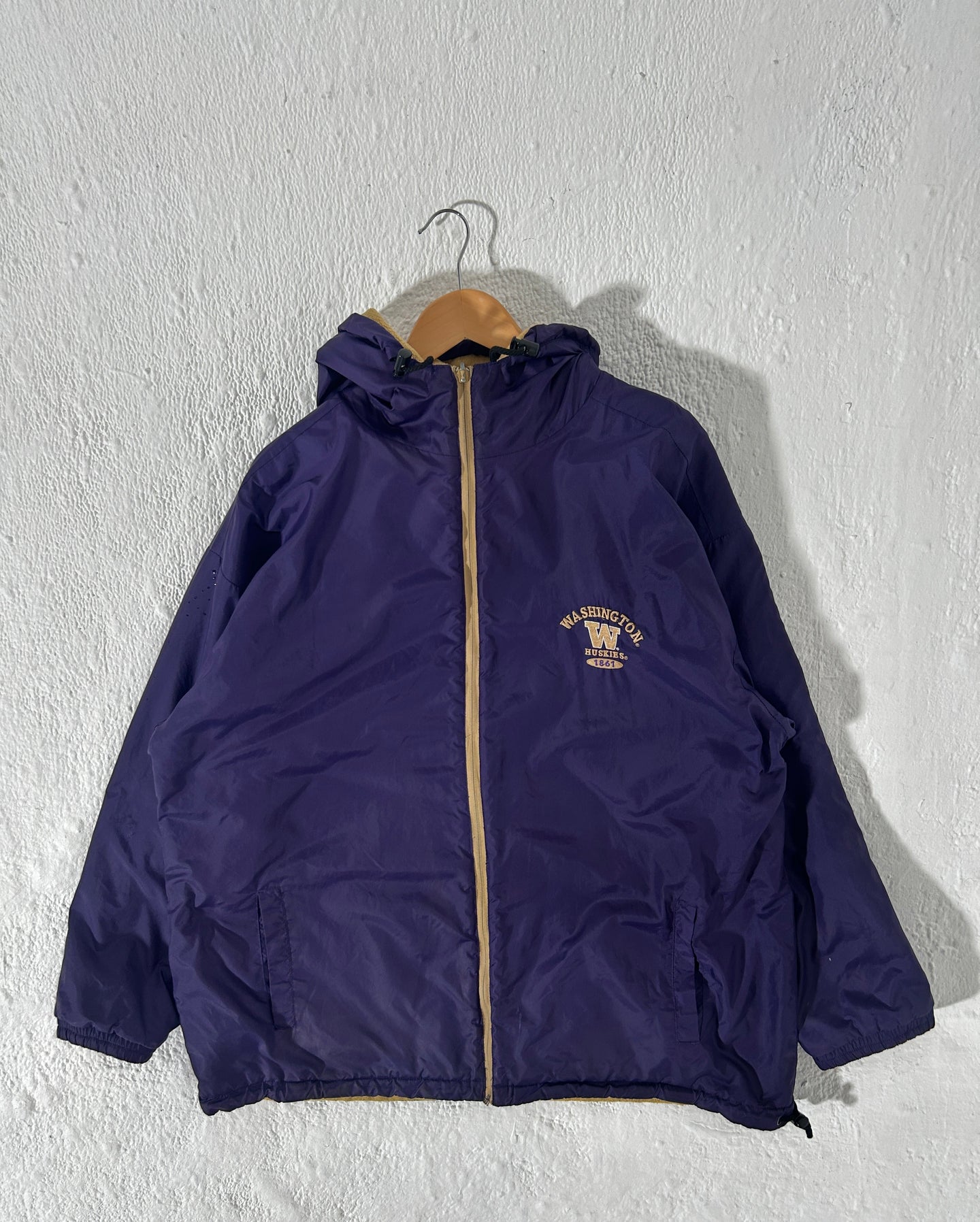 Reversible UW Huskies Purple & Cream Jacket Sz. 2XL