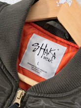 Shakawear Olive Satin Bomber Jacket Sz. L (NWT)