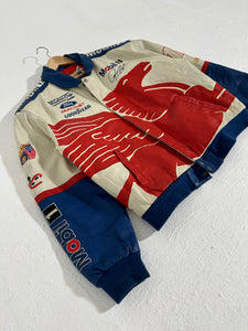 Vintage Jeff Hamilton Mobil1 NASCAR Racing Jacket Sz. L