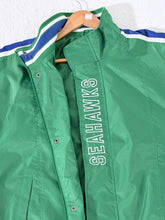 Seattle Seahawks Green Nylon Zip Up Starter Jacket