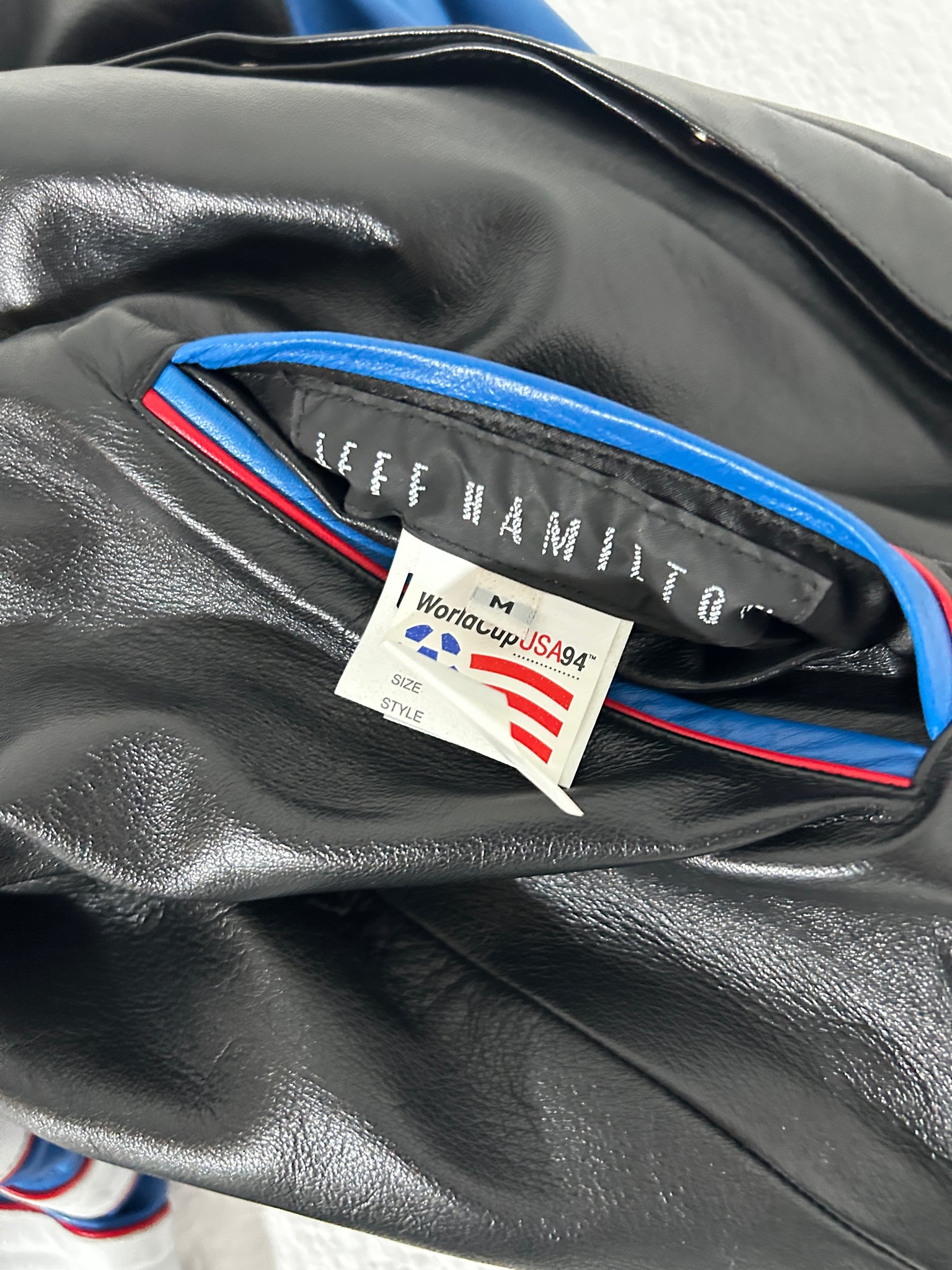 Vintage 94' Signed Jeff Hamilton World Cup USA Reversible Leather Jack