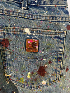 1/1 Vintage Paint Splatter Carhartt Jeans 35x30