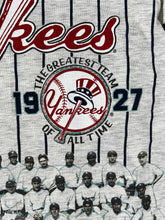 Vintage 1990 New York Yankees Long Gone Series AOP T-Shirt Sz. L