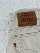 Vintage 90s Levis White 550s Relaxed Fit Tapered Leg 36X32