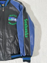 Vintage Seattle Seahawks Carl Banks Leather Jacket Size L