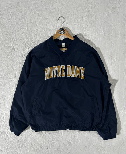 Vintage Notre Dame Windbreaker Pull Over Size L