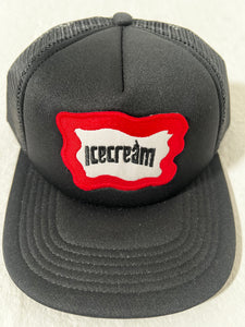 Ice Cream Black Mesh Snapback Hat