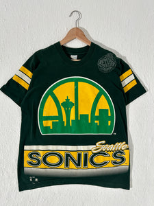 Vintage Seattle Supersonics AOP T-Shirt Salem Sportswear Sz. L