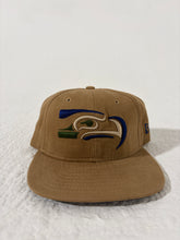 Seattle Seahawks Tan Brown New Era strap back hat