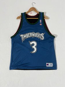 RARE Vintage REVERSIBLE Allen Iverson / Stephon Marbury Champion NBA Jersey Sz. L