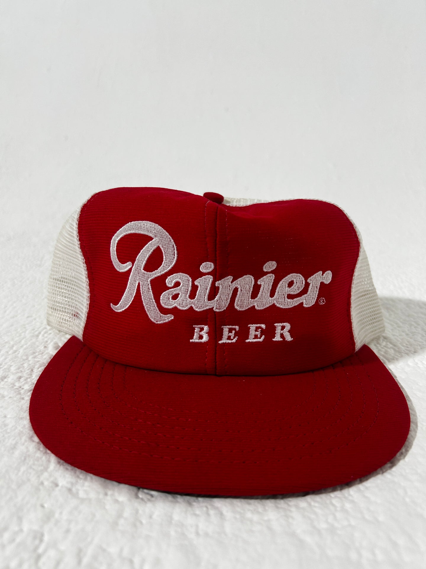 Vintage Rainier Beer Mesh Snapback Hat