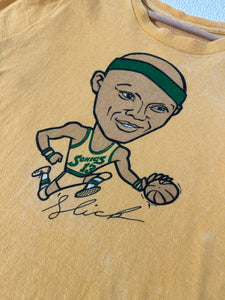 Vintage Slick Watts Seattle Supersonics T-Shirt Sz. L