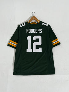 Nike Green Bay Packers Aaron Rodgers #12 Football Jersey Sz. L