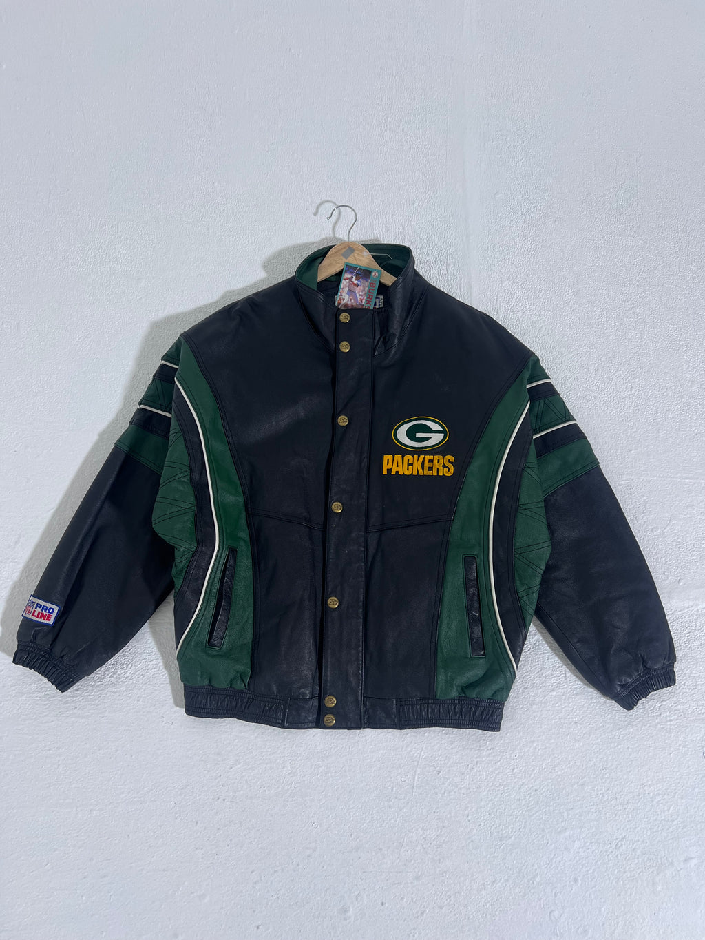 Vintage Green Bay Packers Starter Leather Jacket L