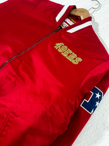 Retro Mitchell & Ness 49ers Satin Jacket Size 2XL