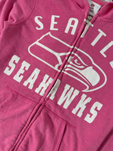 Seattle Seahawks Breast Cancer Awareness Womens Teens Pink Zip Up Hoodie Sz. XS
