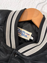 Vintage Los Vegas Raiders Black Chalkline Satin Jacket Sz. L