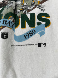 Vintage 1989 Oakland Athletics 'Battle of the Bay' World Series CHAMPS T-Shirt Sz. L