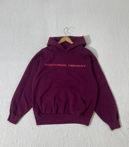 Sp5der Nocturnal Highway Burgundy Hoodie Sz. M (DEPT1)