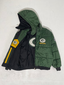 Vintage Green Bay Packers Reversible Pro Player Puffer Jacket Sz. XL