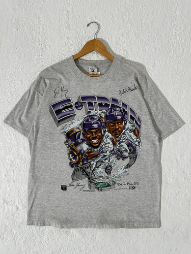 Vintage Colorado Rockies E Train Autographed Tshirt Sz. XL