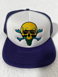 Ice Cream Skully Trucker Snapback Hat DEPT1