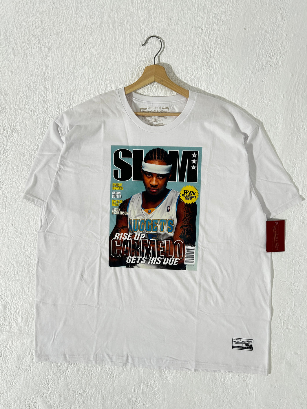 Denver Nuggets Slam Cover Carmelo Anthony Tshirt Mitchell & Ness Sz. 3XL