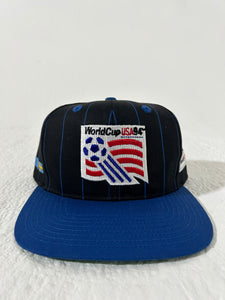 Vintage 1994 World Cup USA Black Pinstripe Snapback Hat