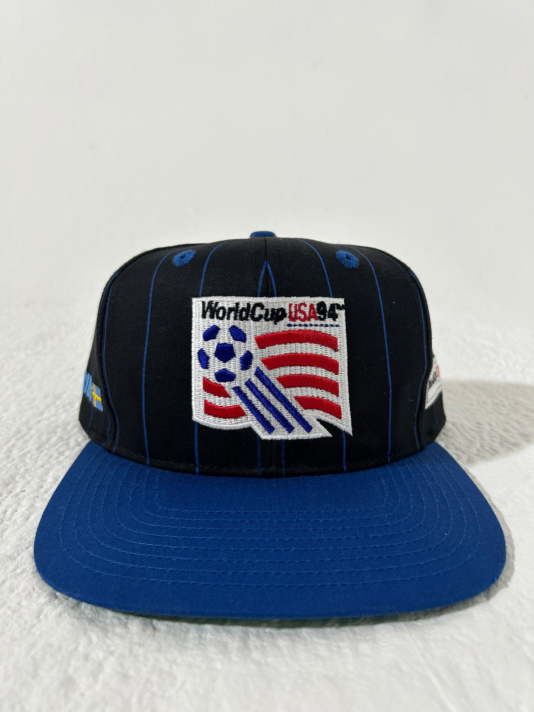 Vintage 1994 World Cup USA Black Pinstripe Snapback Hat