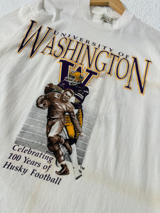 Vintage University of Washington 100 Years of Husky Football T-Shirt Sz. L