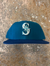 Vintage Deadstock Teal Seattle Mariners Blue Brim Snapback Hat