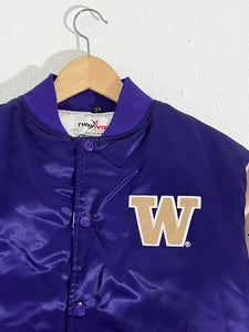 University of Washington UW Huskies Satin Bomber Jacket Sz. XS