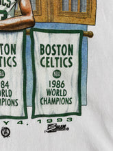 Vintage 1990s Larry Bird Salem Sportswear HOF Induction Night Caricature T-Shirt Sz. L