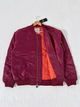 Shakawear Burgandy Satin Bomber Jacket Sz. XL (NWT)