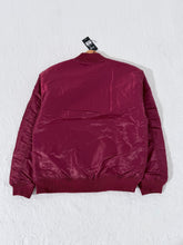 Shakawear Burgandy Satin Bomber Jacket Sz. XL (NWT)