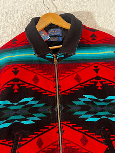 Vintage Pendleton Wool Native Print Zip Up Jacket Sz. XXL