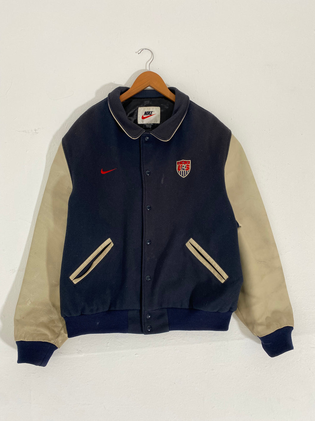 Vintage 1990’s Nike / USA Soccer Leather Varsity Jacket Sz. 2XL