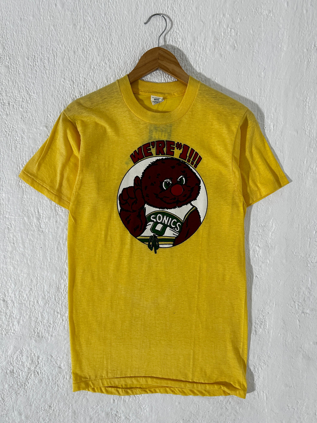 Vintage 1970's DS Wheedle Seattle Supersonics T-Shirt Sz. M