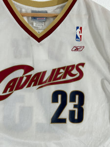 Y2k Cleveland Cavaliers White LeBron James NBA Reebok Jersey Sz. 2XL