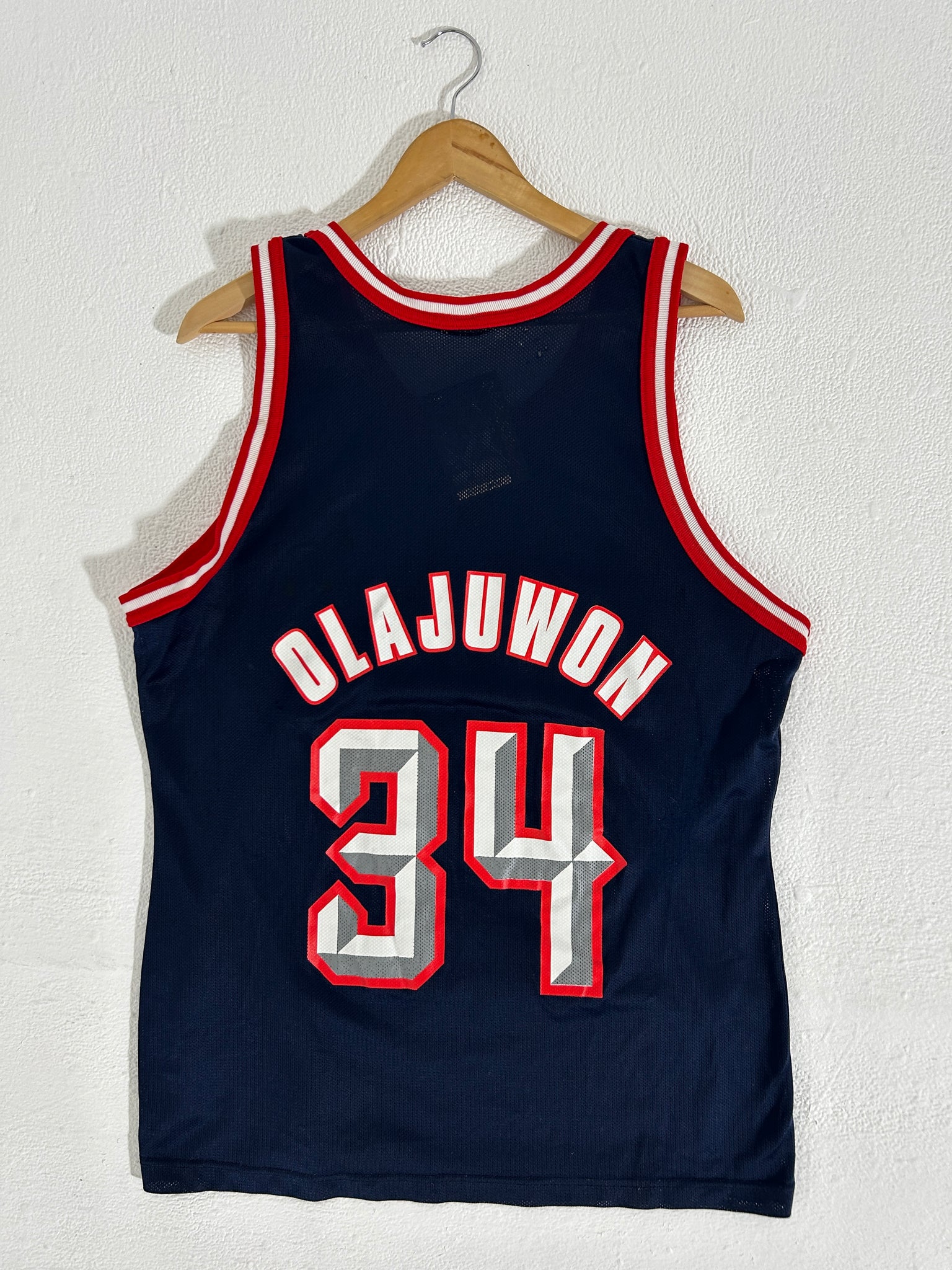 RS Vintage Hakeem Olajuwon Houston Rockets NBA Jersey Sz. L