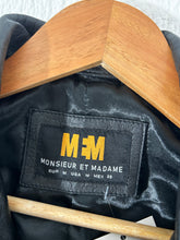Vintage Womens Leather Trench Coat Jacket Size M
