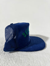 Vintage Seattle Seahawks Blue Corduroy Trucker Hat