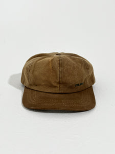 Brown Filson Leather Strapback Hat