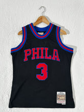 Philadelphia 76ers Allen Iverson Paint Splatter Black Jersey Sz. M