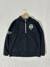 Seattle Sounders 1/4 Zip Pull Over Windbreaker Size XL